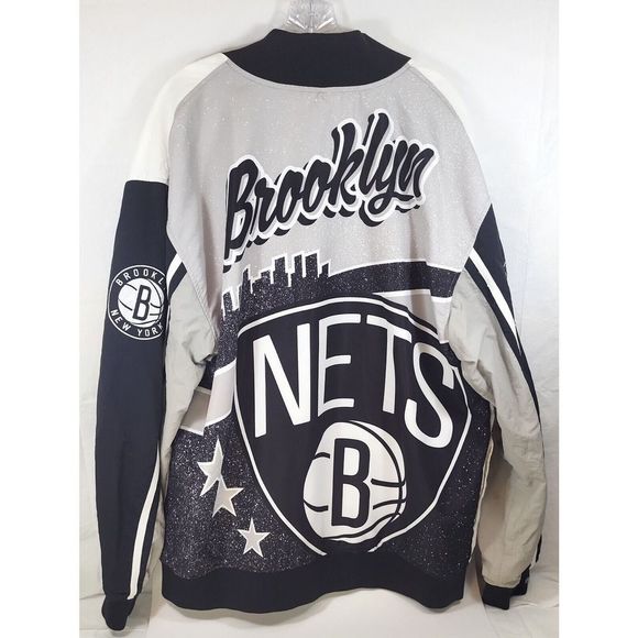 Mitchell and Ness Mens Size XXL Brooklyn Nets Button Down Jacket 2015 - Picture 5 of 11